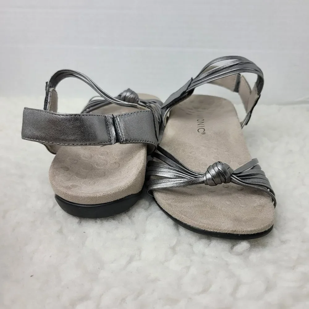 Vionic Talulah Womens Size 8 Sandal Gray Orthotic Footbed Shoes